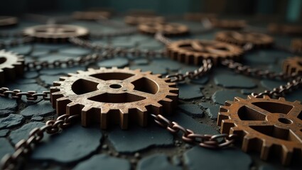 Interconnected gears and chains