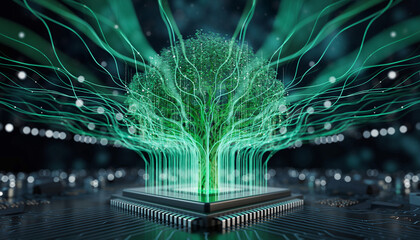 abstract fractal background with bubbles