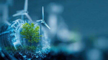 Clean innovation background with green blue energy accents visualizing sustainable progress through smart systems for sustainability technology innovation strategy future infrastructure.