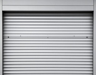 Close-up of a horizontal metallic shutter, half-open against a frame