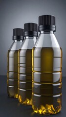 Three bottles of liquid