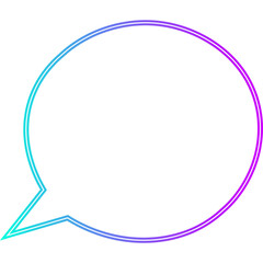Neon Speech Bubble
