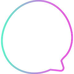 Neon Speech Bubble