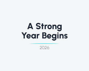 Fototapeta premium strong year begins future success design