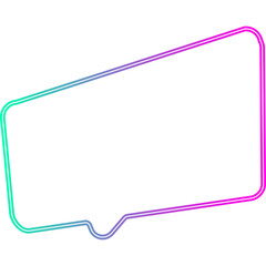 Neon Speech Bubble