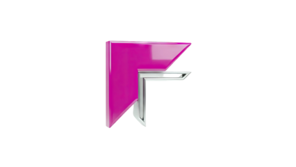 Letter F Logo Design Isolated on White Background