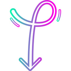 Neon Arrow Doodle
