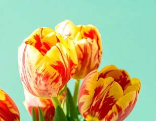 Vibrant tulip blossoms