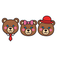 Cute cartoon bears