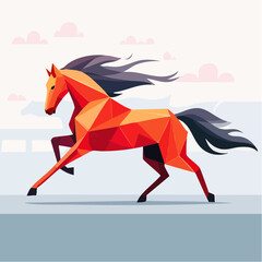 Fiery Horse A Majestic Representation for Chinese New Year and Lunar Celebrations