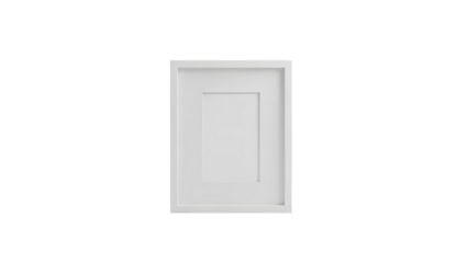 Modern White Picture Frame with Mat - Minimalist Home Decor