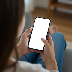Person Using Smartphone While Relaxing at Home