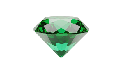 Emerald Gemstone Diamond Cut - Luxury Green Gem - 3D Render
