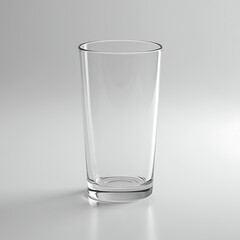 Empty Glass on Reflective Surface