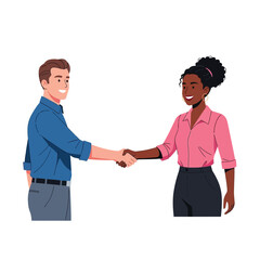 Fototapeta premium Two professionals shaking hands in a gesture of agreement or partnership