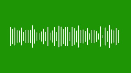Sound wave audio spectrum green screen, waveform beats animation, audio wave visualization isolated, transparent background, seamless loop, digital interface element - Powered by Adobe