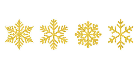 Golden Glitter Snowflakes Collection