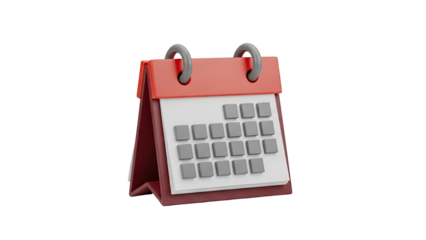 3D Render of a Desk Calendar Icon