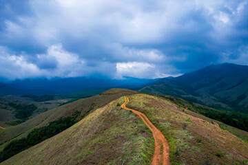 mountain road in the mountains, Kudremukh National Park