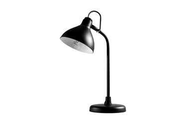 Illuminating design black desk lamp minimalist workspace product photography studio environment side view modern aesthetics