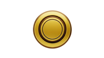Golden Circular Emblem with Concentric Rings