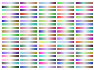 Vibrant multi colored metallic gradients, abstract colorful pattern, digital art design, texture, and modern style concept isolated transparent background