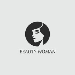 Minimalist Beauty Woman Logo Vector Illustration