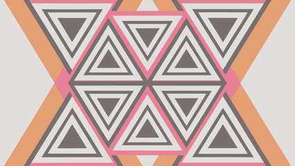 Geometric triangle pattern with retro color palette for abstract background designs
