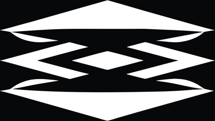 Abstract geometric graphic composition featuring contrasting shapes and bold design