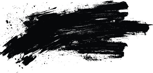 Naklejka premium Paint grunge background, brushstrokes with splashes Vector illustration
