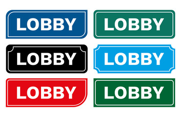Lobby Door Sign Illustration Printable Door Signs for entrances and common areas
