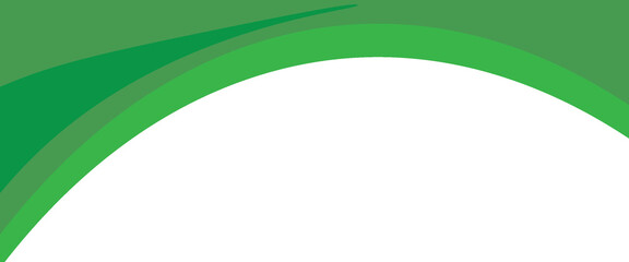 Green banner background. Green abstract header with rounded lines for web banner or poster.