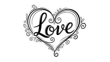 Elegant heart shaped love design