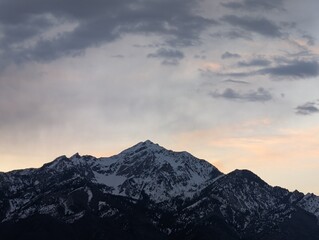 sunset in the mountains