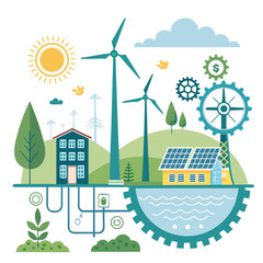 Energy Technology Conce Premium Digital Asset Suitable for Design