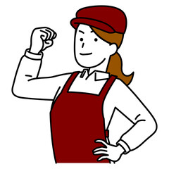 頼もしいカフェの女性店員