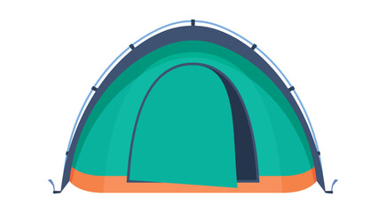 Illustration of a small canvas tent designed for camping or outdoor activities, for various purposes and purposes.