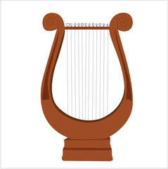 Greek lyre musical instrument. vektor