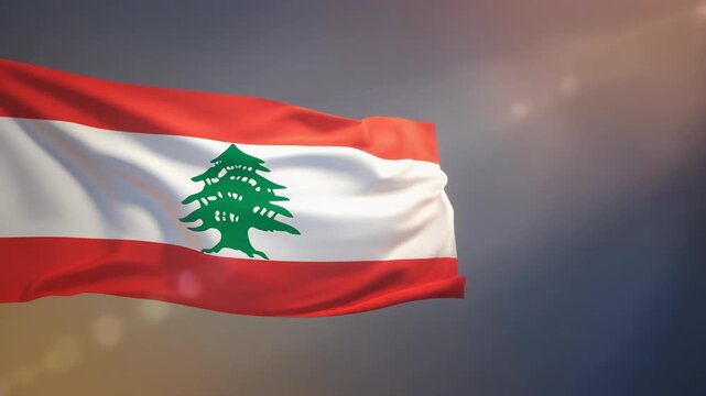 Flag of lebanon with cedar tree, suitable for cultural, travel, educational, and patriotic design projects and resources.