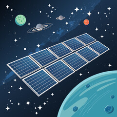 Solar Panels Space Premium Digital Asset Great for Commercial Projects