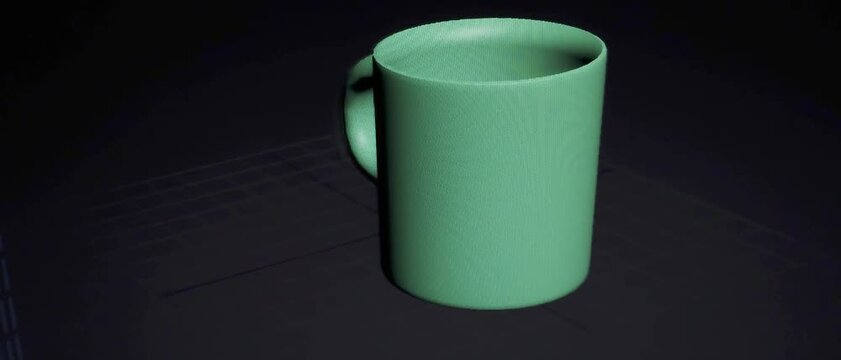 3d Tea Cup video. 
