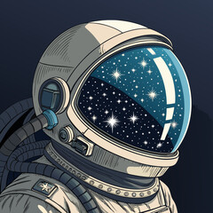 Featuring Astronaut Helmet With Refle Dynamic Professional Photo