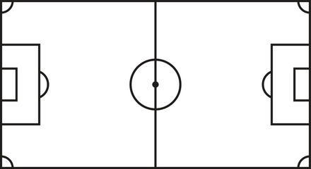 Soccer Field Diagram Vector for Sports Strategy and Coaching Design © JannatulFerdous