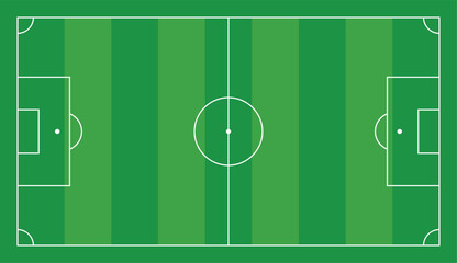 Top View Soccer Field Vector for Sports, Game, and Strategy Design