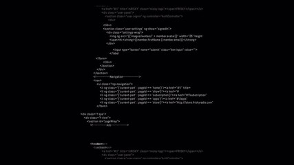 Abstract blurred programming code displayed on a dark background in horizontal format. Defocused source code text creates a modern technology atmosphere suitable for cybersecurity.  - Powered by Adobe