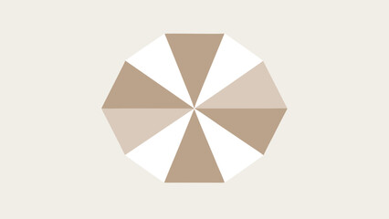 Simple Geometric Octagon with Alternating White and Beige Segments abstract shape