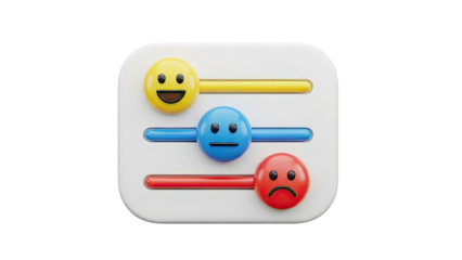 3D Emoji Mood Slider - Happy, Neutral, Sad