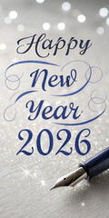 Happy New Year 2026 Celebration Card