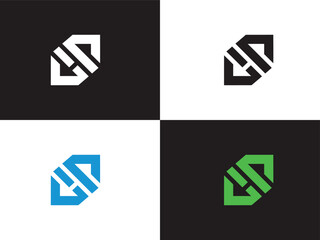 Fototapeta premium Geometric logo designs with color variations