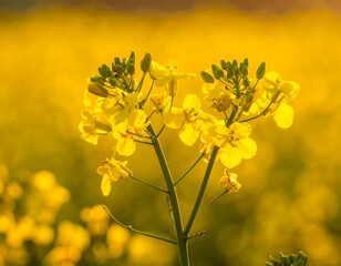 Close-up of yellow flowering plant with blurred background